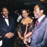 Paul et Tatiana Rusesabagina, en compagnie de Georges Konan, président-organisateur du gala